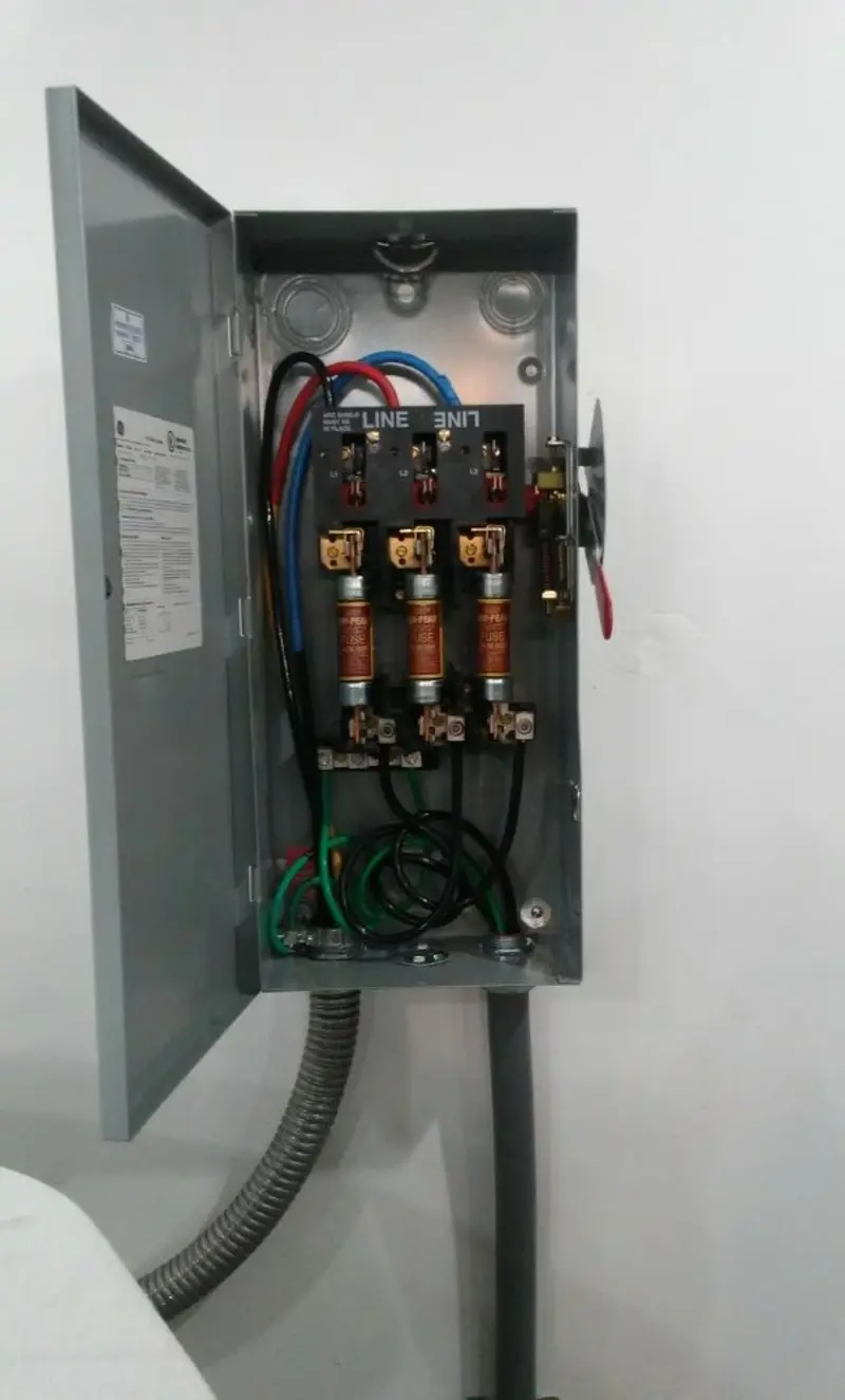 Three-phase disconnect switch installed for Electrical Wiring & Rewiring in Fairport